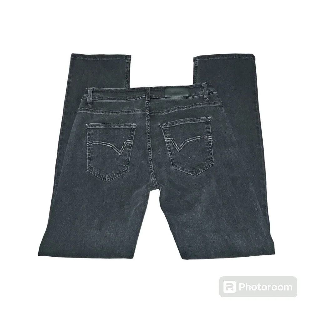 Arturo Calle Men's Black 801 Stretch Regular Medium Wash Faded Jeans 34X34 - Picture 6 of 12